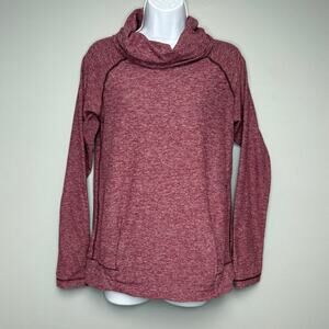 Lululemon‎ Rulu Make A Move Red Grape Cowl Neck Long Sleeve Pocket Pullover Sz 6